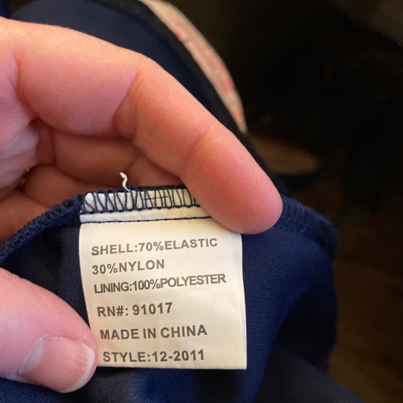 Solitaire Navy Dress with Black Lace Medium style 12-2011 - Picture 8 of 11